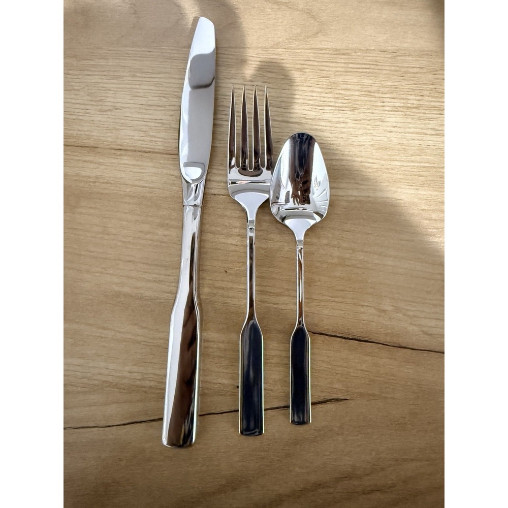 Oneida Stainless Modern Antique‎ Serving Spoon Knife Fork 3 Pieces